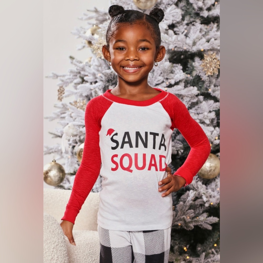 Fashion Nova NovaKids Santa Squad Christmas Pajama Set Size 5